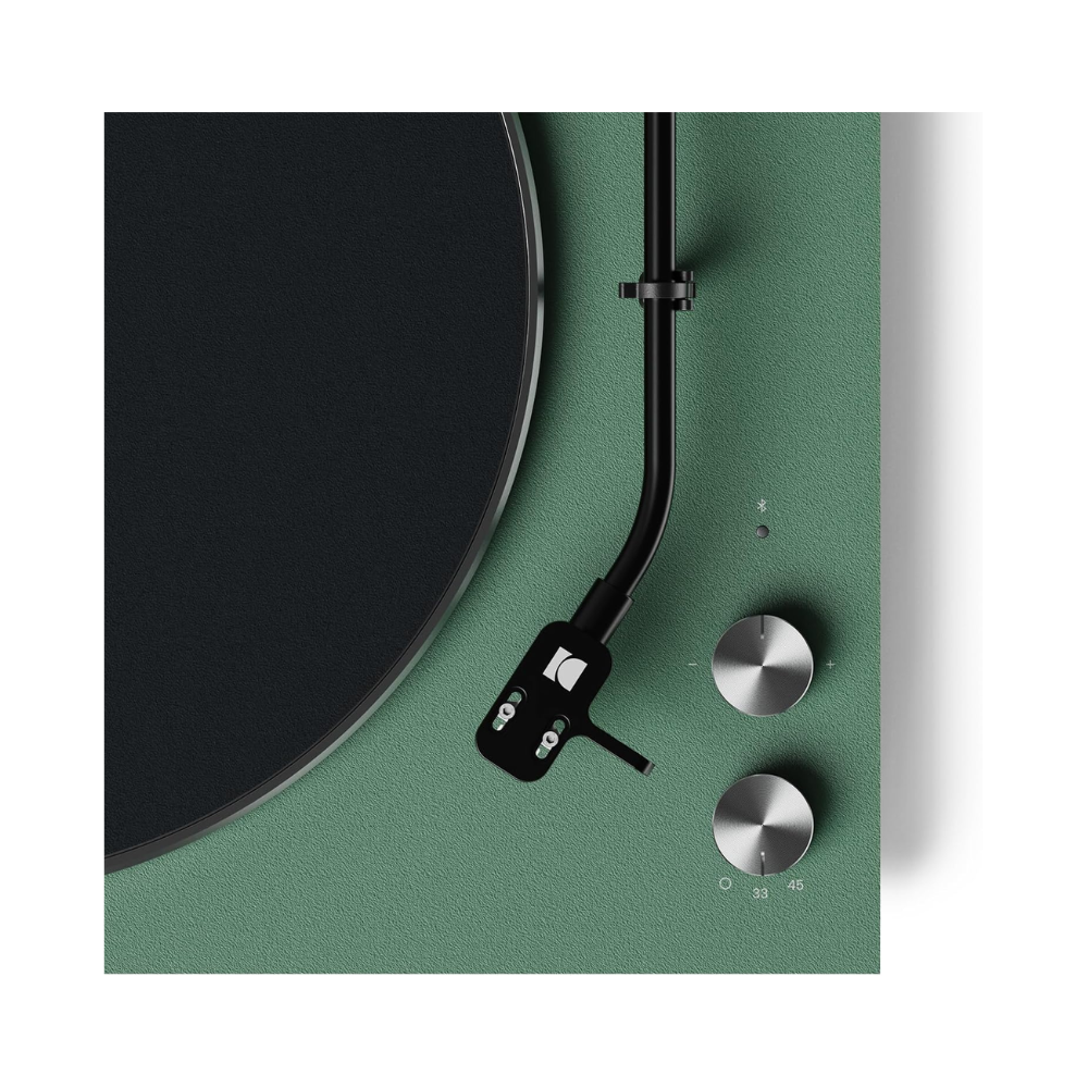 Kanto Audio OBI3 Turntable with Bluetooth 5.3, Preamp, and Pitch Control, Matte Green