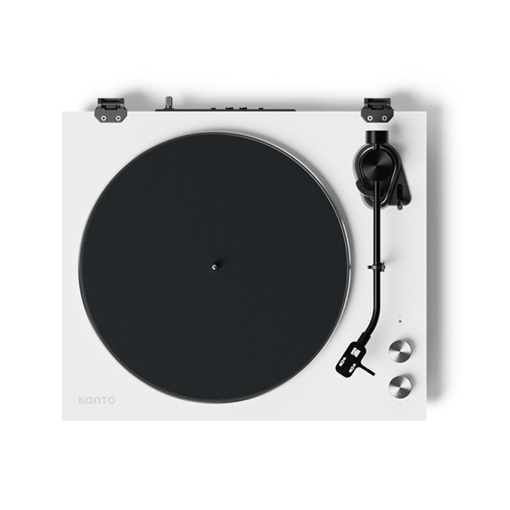 Kanto Audio OBI3 Turntable with Bluetooth 5.3, Preamp, and Pitch Control, Matte White