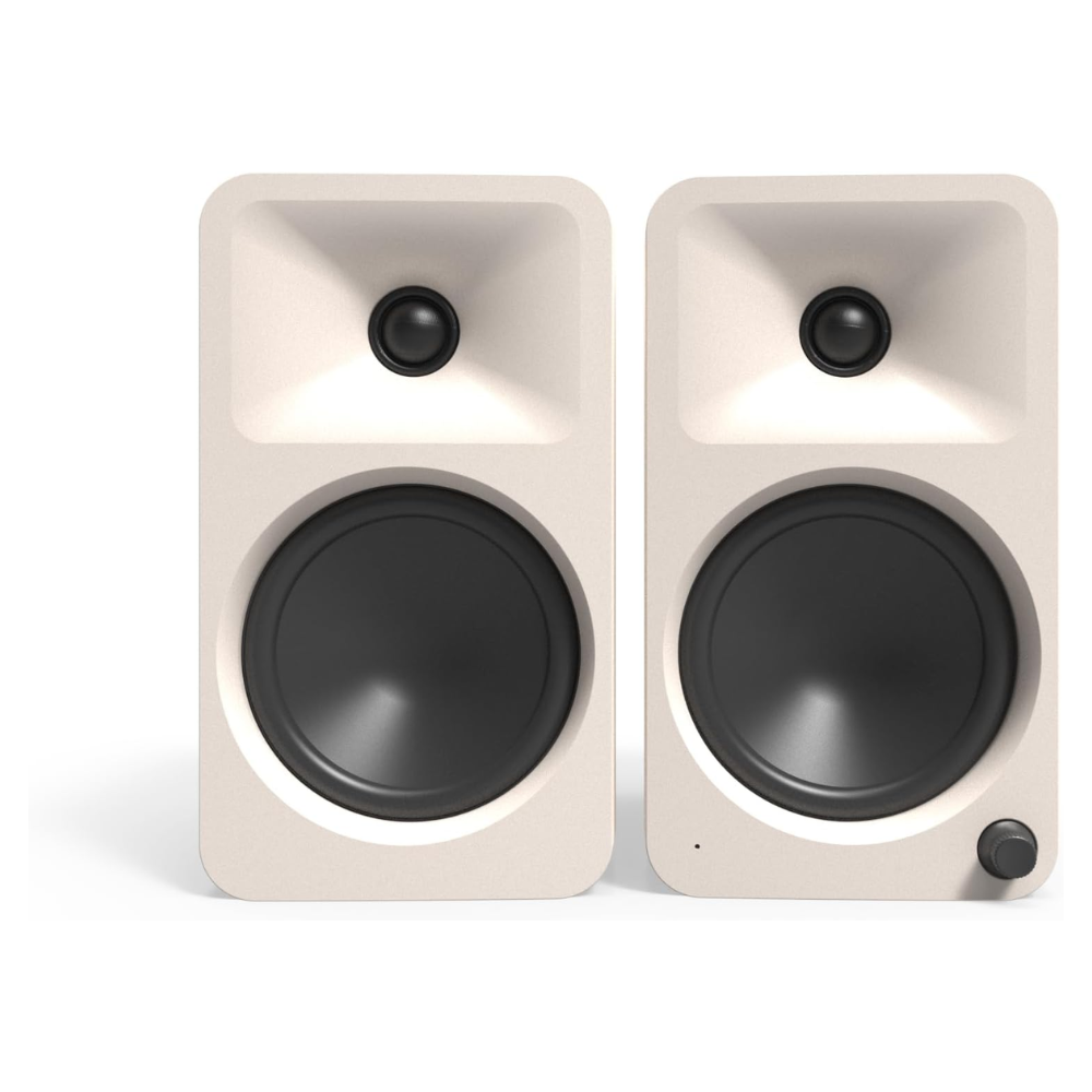Kanto Audio ORA4 140W Powered Reference Speakers with Bluetooth 5.0 and USB-C Input, Type G Power Cord, Cream (Sold in Pairs)