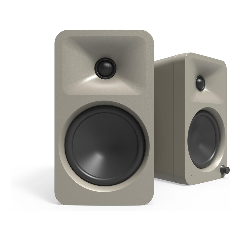 Kanto Audio ORA4 140W Powered Reference Speakers with Bluetooth 5.0 and USB-C Input, Type G Power Cord, Moon (Sold in Pairs)
