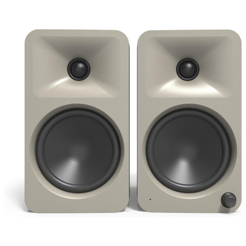 Kanto Audio ORA4 140W Powered Reference Speakers with Bluetooth 5.0 and USB-C Input, Type G Power Cord, Moon (Sold in Pairs)