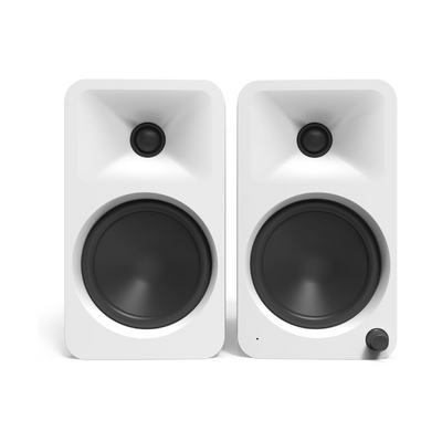 Kanto Audio ORA4 140W Powered Reference Speakers with Bluetooth 5.0 and USB-C Input, Type G Power Cord, Matte White (Sold in Pairs)