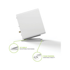 Kanto Audio S2 Tilted Desktop Speaker Stands for Small Speakers, White (Sold in Pairs)