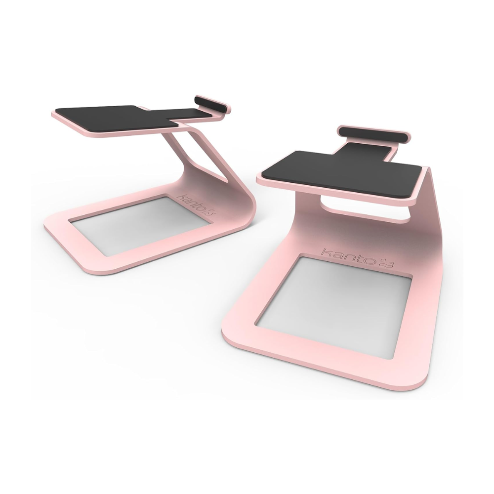 Kanto Audio SE2 Elevated Desktop Speaker Stands for Small Speakers, Pink (Sold in Pairs)