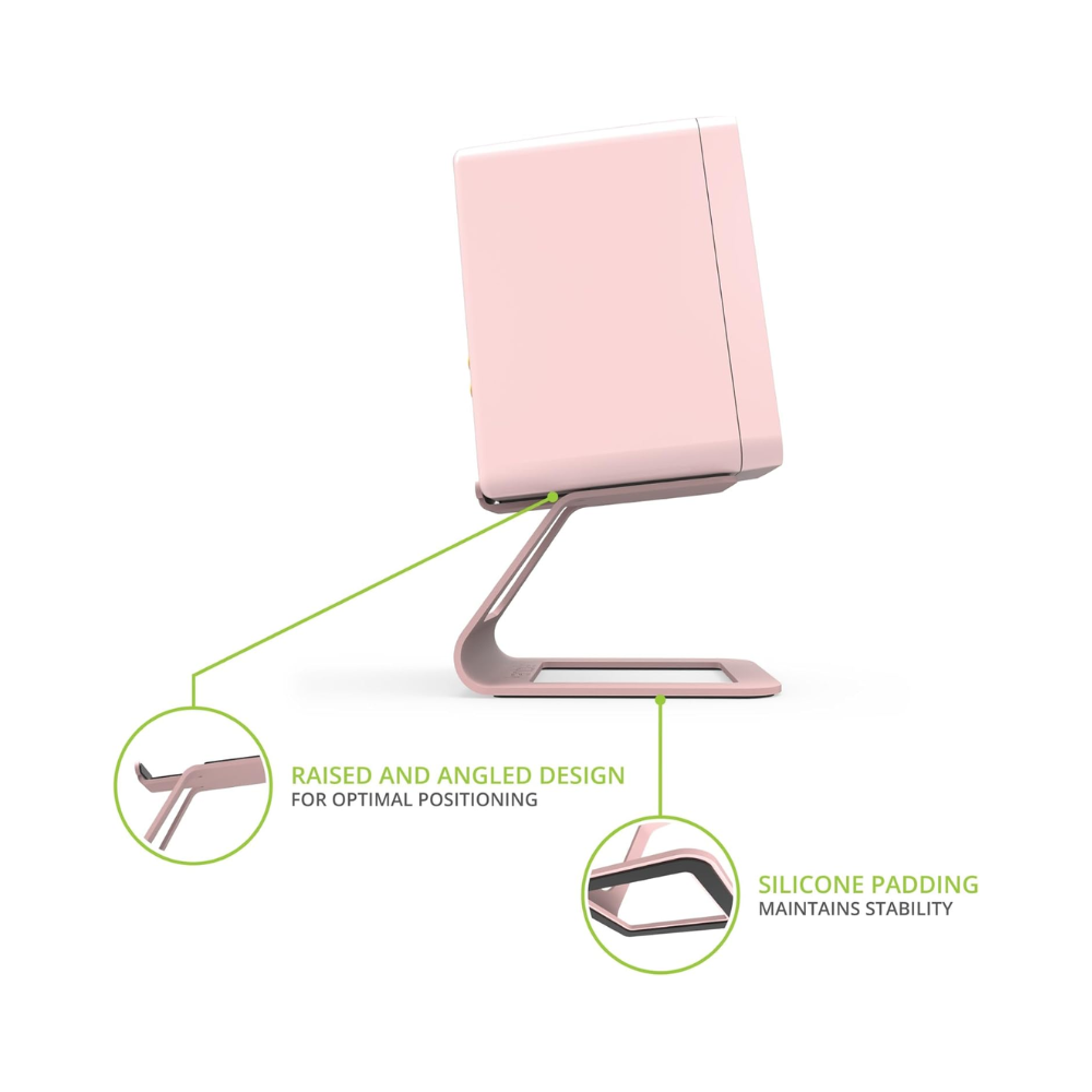 Kanto Audio SE2 Elevated Desktop Speaker Stands for Small Speakers, Pink (Sold in Pairs)