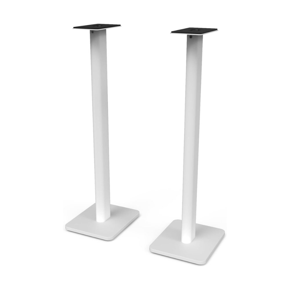 Kanto Audio SP32PLW Universal Speaker Floor Stands for Bookshelf Speakers, 32", White (Sold in Pairs)