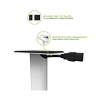 Kanto Audio SP32PLW Universal Speaker Floor Stands for Bookshelf Speakers, 32", White (Sold in Pairs)