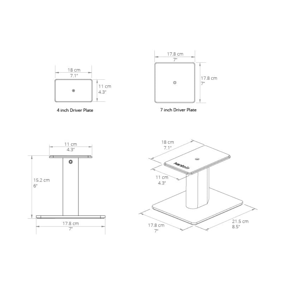 Kanto Audio SP6HD Desktop Speaker Stand – White