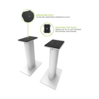 Kanto Audio SP9W Desktop Speaker Stands for Small/Medium Bookshelf Speakers & Compact/Mid-Size 2”-4” Studio Monitors, White (Sold in Pairs)
