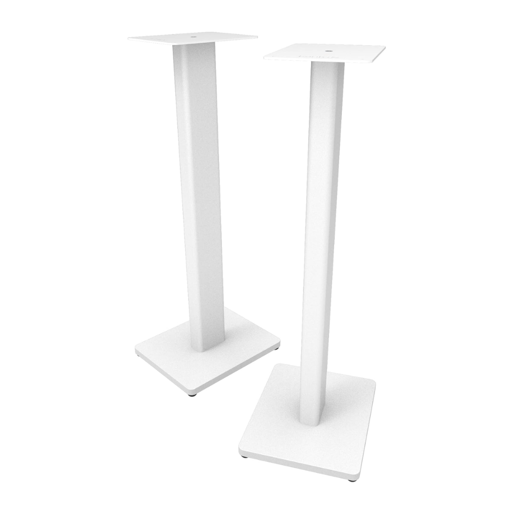 Kanto Audio ST28 Universal Speaker Floor Stands for Bookshelf Speakers up to 30 lbs, White MDF Base (Sold in Pairs)