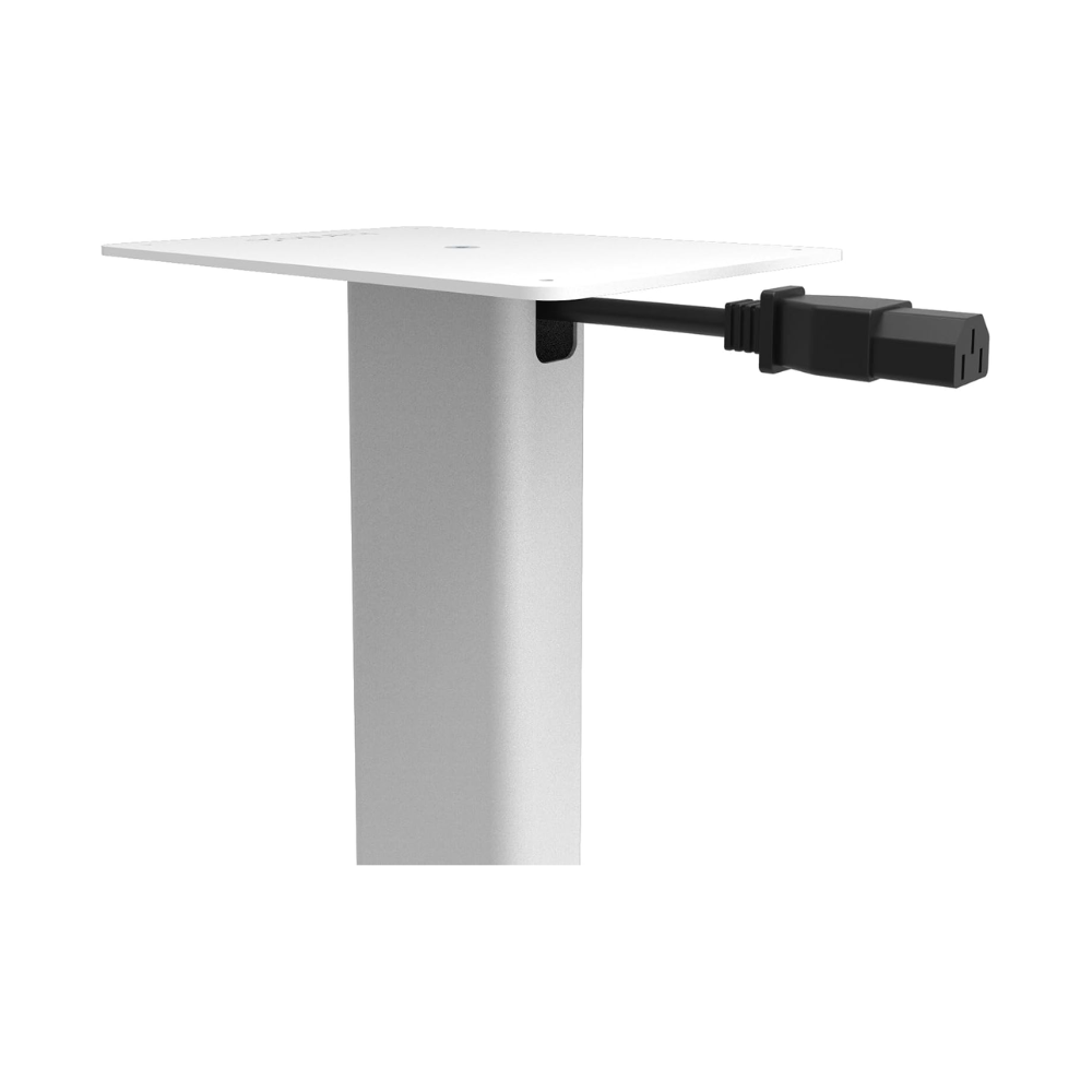 Kanto Audio ST28 Universal Speaker Floor Stands for Bookshelf Speakers up to 30 lbs, White MDF Base (Sold in Pairs)