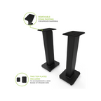 Kanto Audio SX26 Universal Fillable Speaker Floor Stands for Bookshelf Speakers, Black (Sold in Pairs)