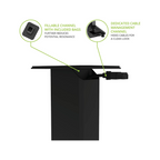 Kanto Audio SX26 Universal Fillable Speaker Floor Stands for Bookshelf Speakers, Black (Sold in Pairs)