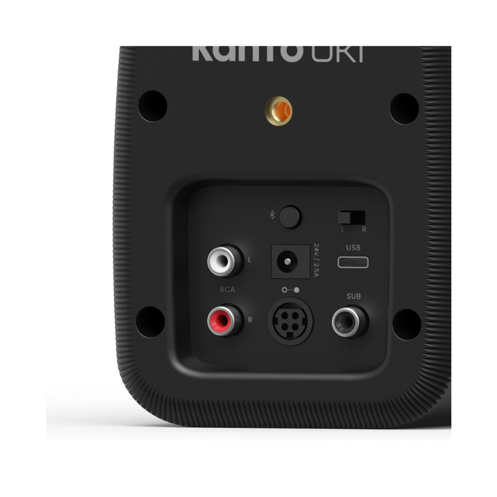 Kanto Audio UKI 100W Desktop Speakers with Bluetooth, USB-C, Headphone out, Onyx (Matte Black), Sold in Pairs