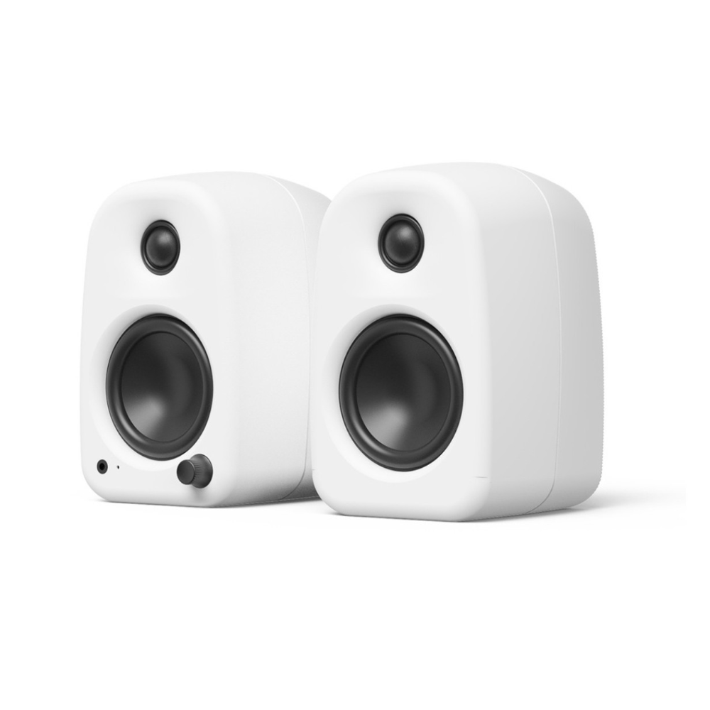 Kanto Audio UKI 100W Desktop Speakers with Bluetooth, USB-C, Headphone out, Chalk (Matte White), Sold in Pairs