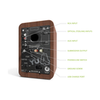 Kanto Audio YU4 Powered Bookshelf Speakers, Walnut (Sold in Pairs)