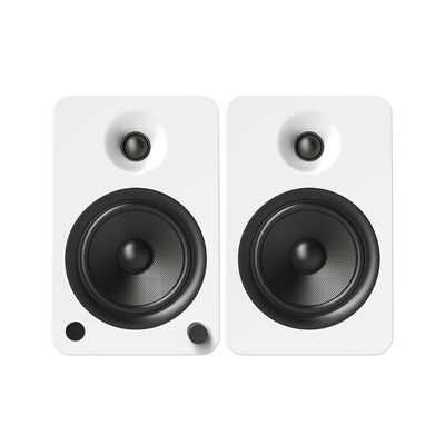 Kanto Audio YU6MW Powered Bookshelf Speakers with Bluetooth and Phono Preamp, Type F and Type G Power Cords, Matte White (Sold in Pairs)