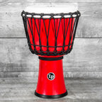 Latin Percussion 7" World Rope Circle Djembe Red Color