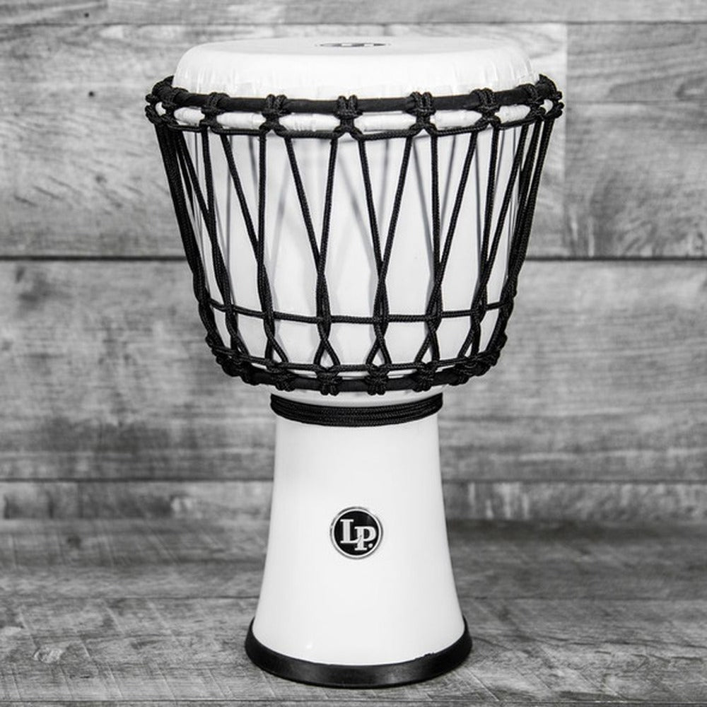Latin Percussion 7" World Rope Circle Djembe White Color