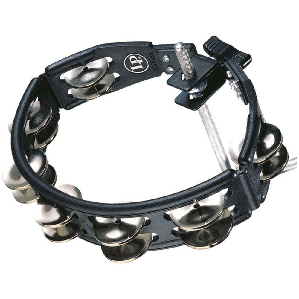 Latin Percussion Cyclops Tambourine Brass Mount- Black Color