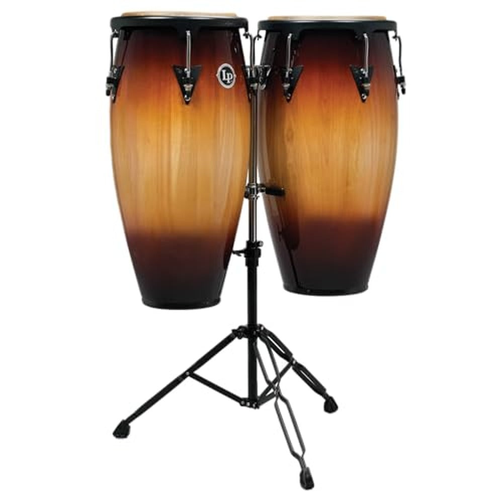 Latin Percussion Aspire 6 3/4" - 8" Bongo Oak Vintage Sunburst Finish Black Hardware