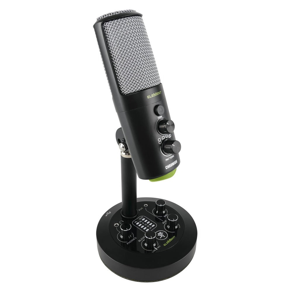 Mackie CHROMIUM Premium USB Condenser Microphone with Built-in 2-Channel Mixer