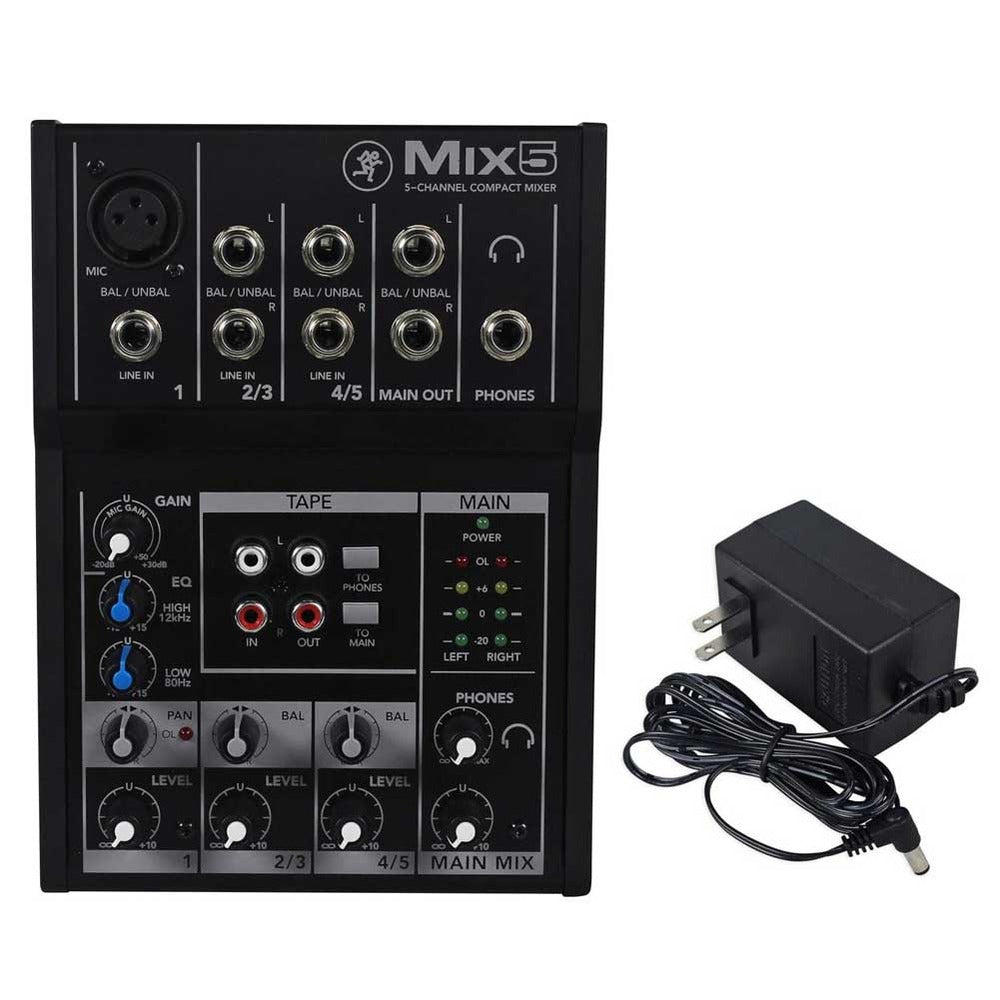 Mackie Mix5 Compact 5 Channel Analog Mixer