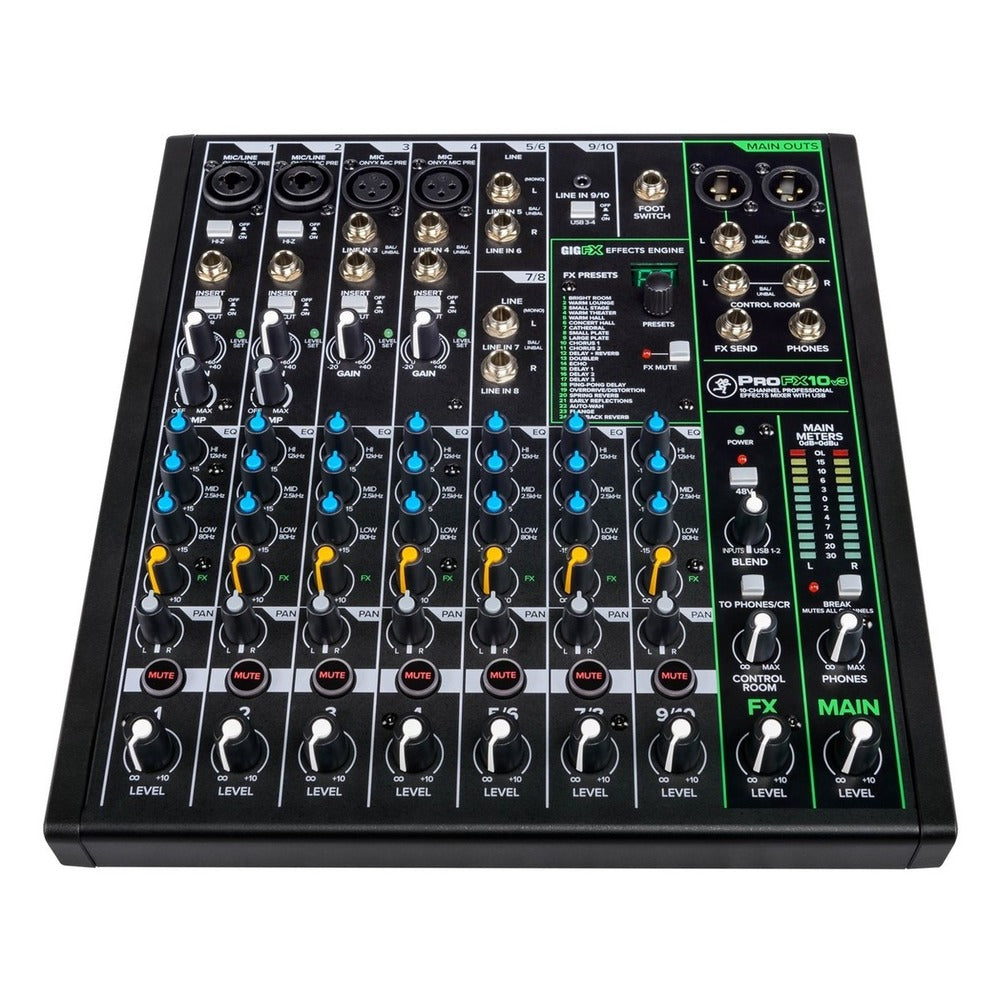 Mackie ProFX10v3 Professional 10 Channel Mixer with Effects & USB
