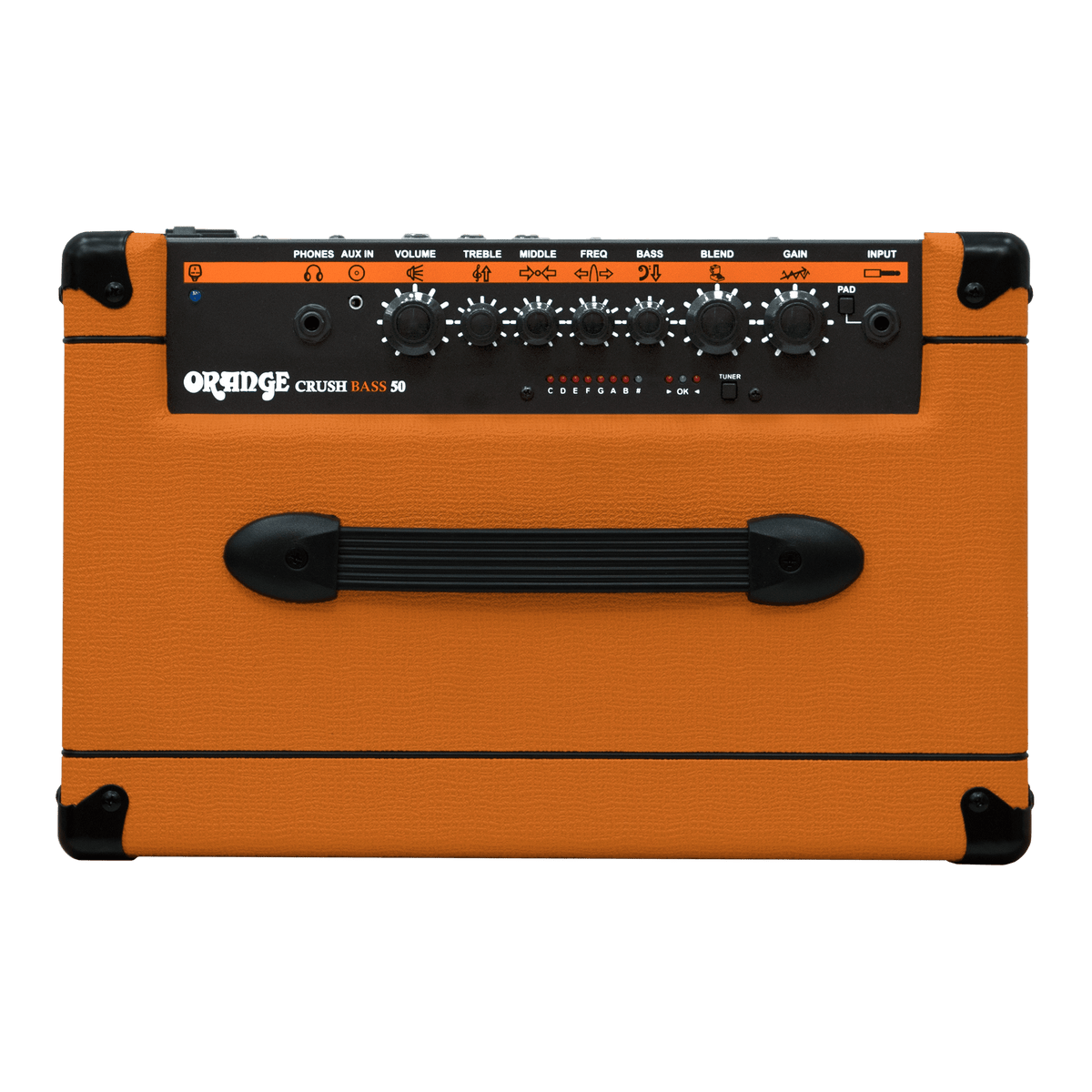 Orange Crush Bass 50 1 x 12" 50 Watt Bass Guitar Combo Amplifier with Active EQ and Parametric Mid Control