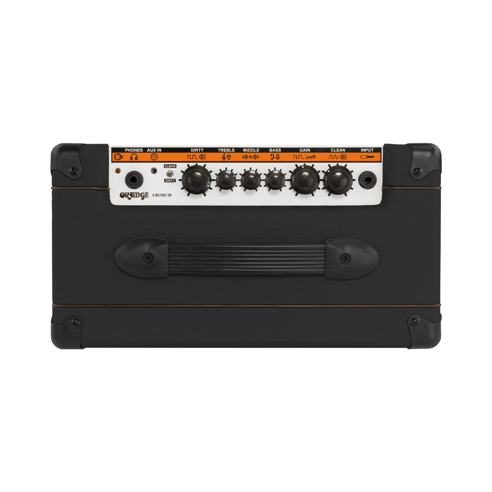 Orange Crush 20 – 20W Twin-Channel Guitar Combo Amp with CabSim and Aux Input, Black
