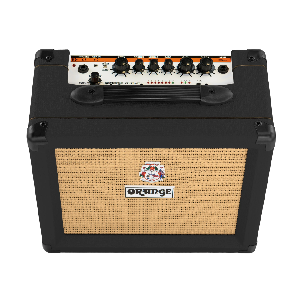 Orange Crush 20RT – 20W Guitar Combo Amp with Reverb, Tuner, and Aux Input, Black