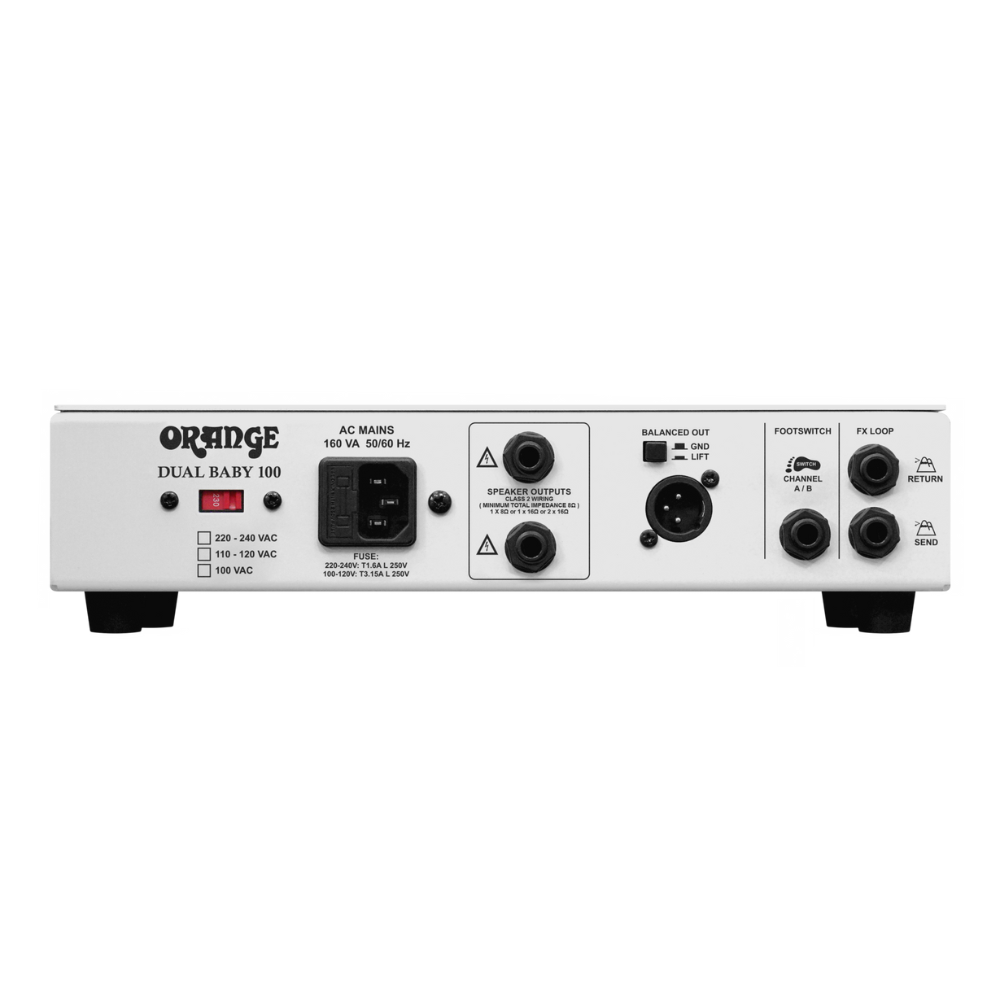 Orange Dual Baby 100 – 100W Twin-Channel Solid-State Amp Head with FX Loop & CabSim