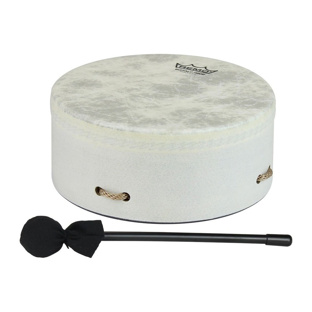 Remo Beater, 3/8 x 8", White Plastic, Red End Caps
