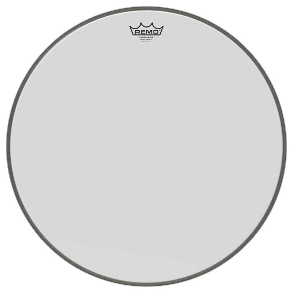 Remo 24" Diameter Marching Bass Drum, AMBASSADOR®, SMOOTH WHITE™ Head MP