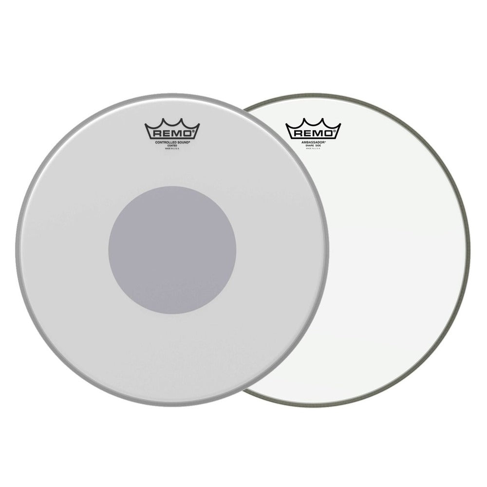 Remo CONTROLLED SOUND®, Coated, 8" Diameter, BLACK DOT™ On Bottom