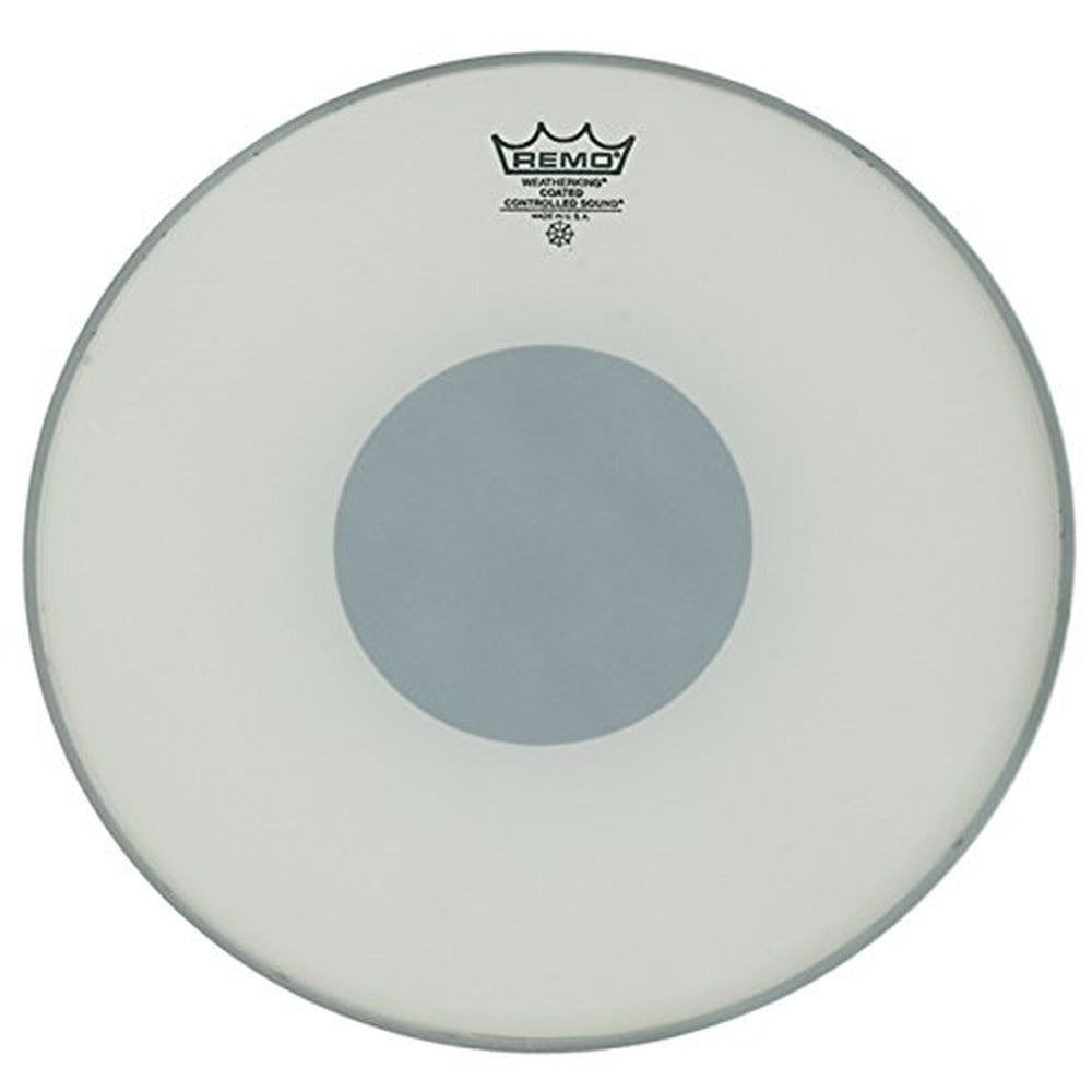 Remo Batter, CONTROLLED SOUND® X, Coated, 14" Diameter, BLACK DOT™ On Bottom