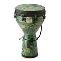 Remo Djembe, MONDO™, Designer Series, Key-Tuned, 14" x 25", SKYNDEEP®, Contour Tuning Brackets, Green Kinte Finish