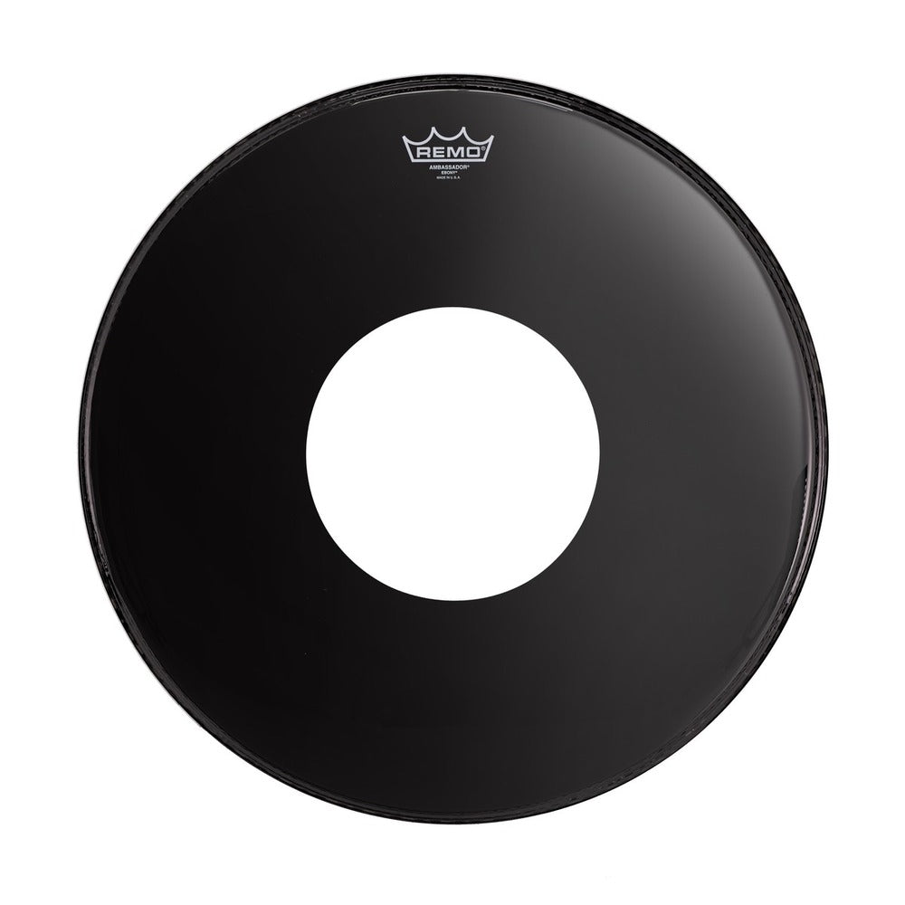 Remo Batter, AMBASSADOR®, EBONY®, 8" Diameter