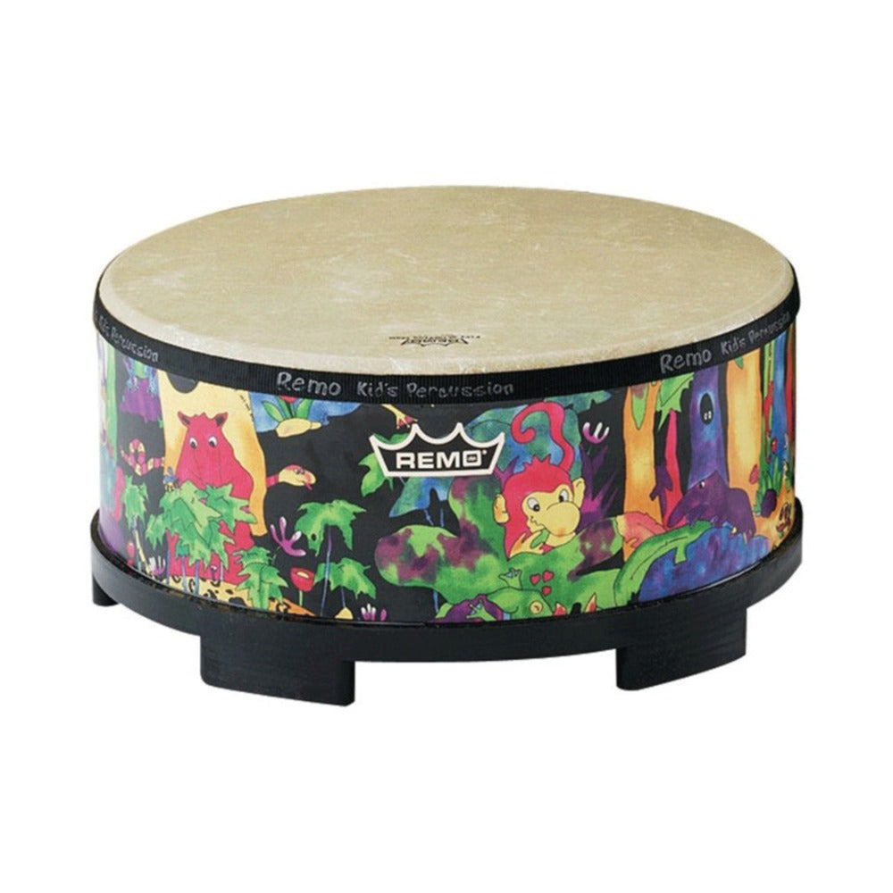 Remo KIDS PERCUSSION®, Gathering Drum, 16" Diameter, 8" Height, Fabric Rain Forest