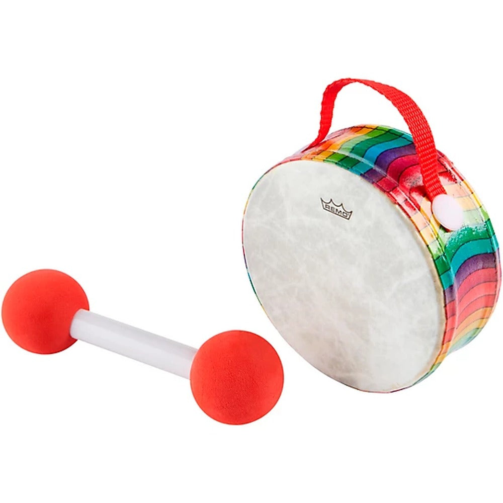 Remo Kids Make Music Instrument, Baby Maraca, 2 x 5", Hard Plastic, Loop Handle, Yellow