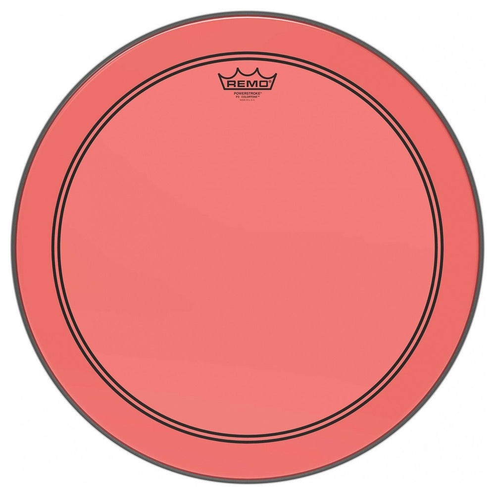 Remo Bass, POWERSTROKE® 3, COLORTONE™, 22" Diameter, Red