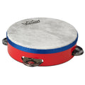 Remo Pandeiro, Pre-Tuned, 10" Diameter, 1.75" Depth, QUADURA® Cherry Red, "Samba" Graphic Head
