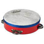 Remo Pandeiro, Pre-Tuned, 10" Diameter, 1.75" Depth, QUADURA® Cherry Red, "Samba" Graphic Head