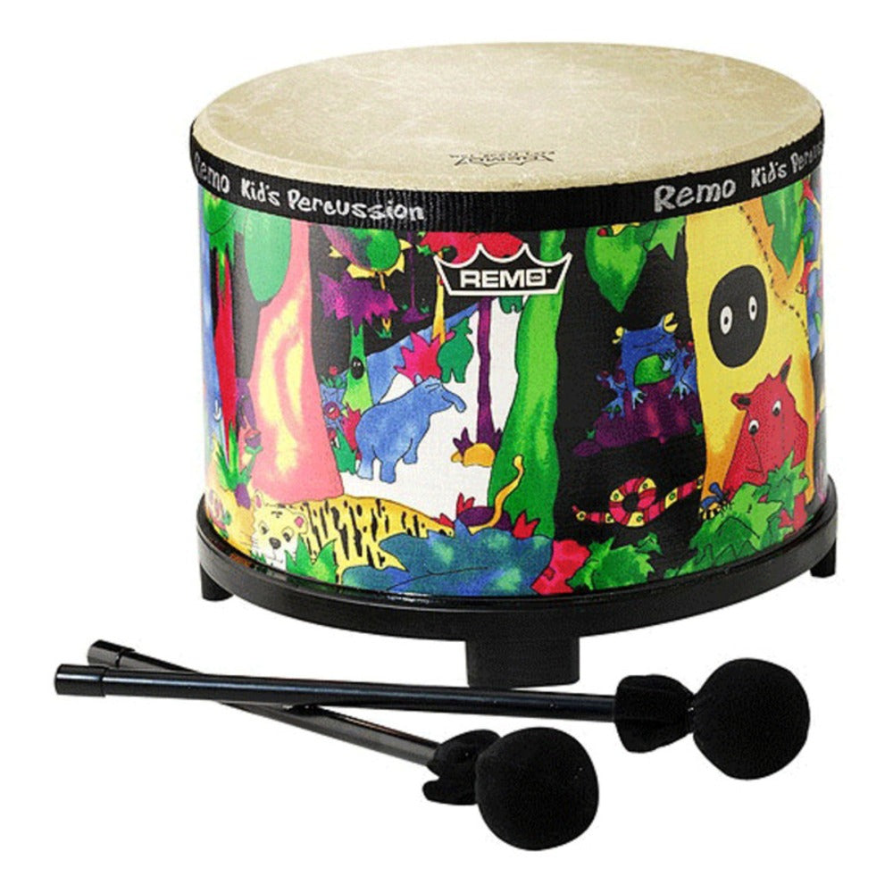 Remo RHYTHM CLUB®, Floor Tom, 10" Diameter, 5" Height, Rhythm Kids Graphics