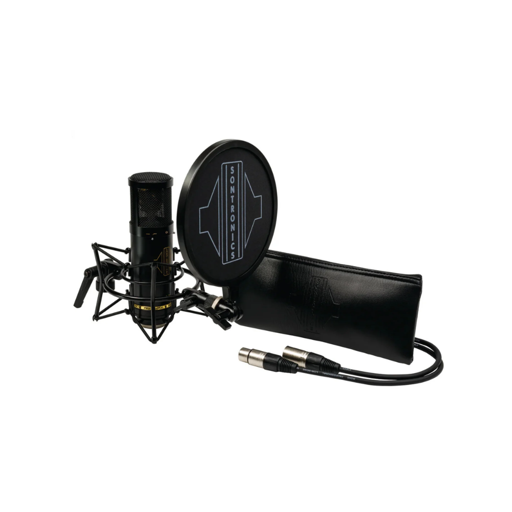 Sontronics STC-2 Pack Large Diaphragm Cardioid Condenser Microphone with Shockmount, Pop Filter, & Cable, Black