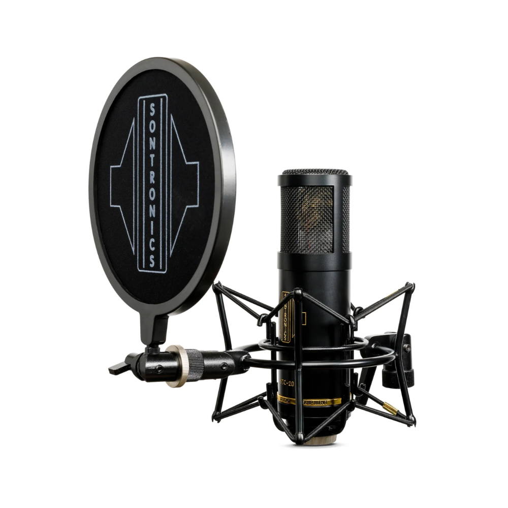 Sontronics STC-20 Pack: Large Diaphragm Cardioid Condenser Microphone with Shockmount, Pop Filter, Cable, & Pouch, Black