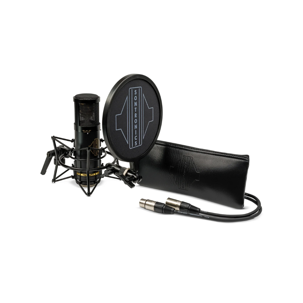 Sontronics STC-3X Pack Large Diaphragm Cardioid Condenser Microphone with Shockmount, Pop Filter, & Cable, Black