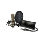 Sontronics STC-3X Pack Large Diaphragm Cardioid Condenser Microphone with Shockmount, Pop Filter, & Cable, Silver