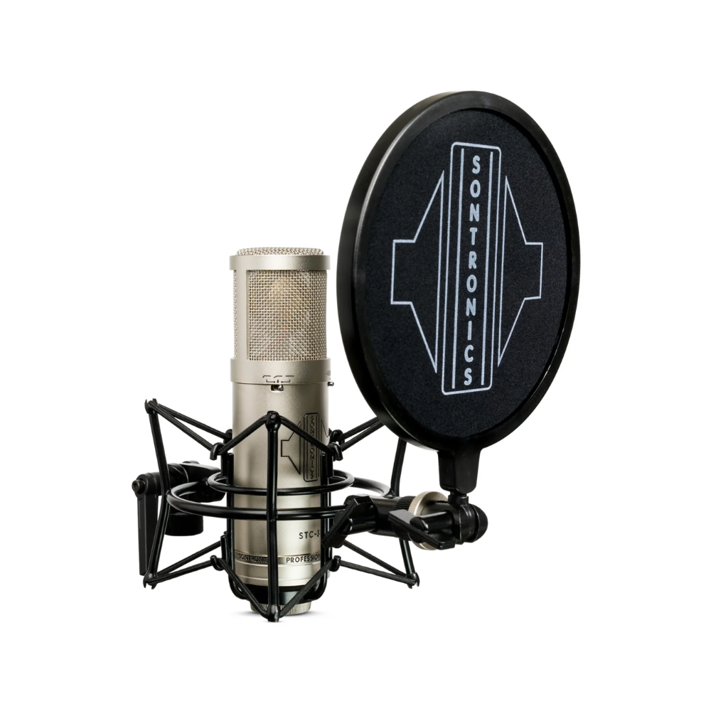 Sontronics STC-3X Pack Large Diaphragm Cardioid Condenser Microphone with Shockmount, Pop Filter, & Cable, Silver