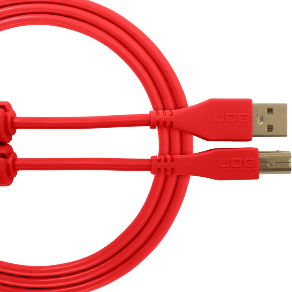 UDG Gear UDG Ultimate Audio Cable USB 2.0 A-B, Red, Straight, 2 m